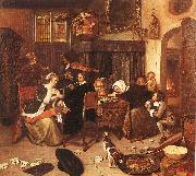 Jan Steen The Dissolute Household oil painting picture wholesale